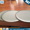 Disque de ponçage de maille en métal 304 / disque de filtre en céramique de maille tissée / disque de filtre d&#39;acier inoxydable fritté